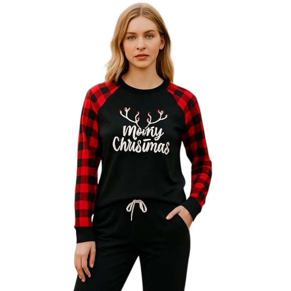 Unbranded Other - Christmas Pajamas Women Large Holiday Pajama 2 Piece Set Buffalo Plaid Comfy